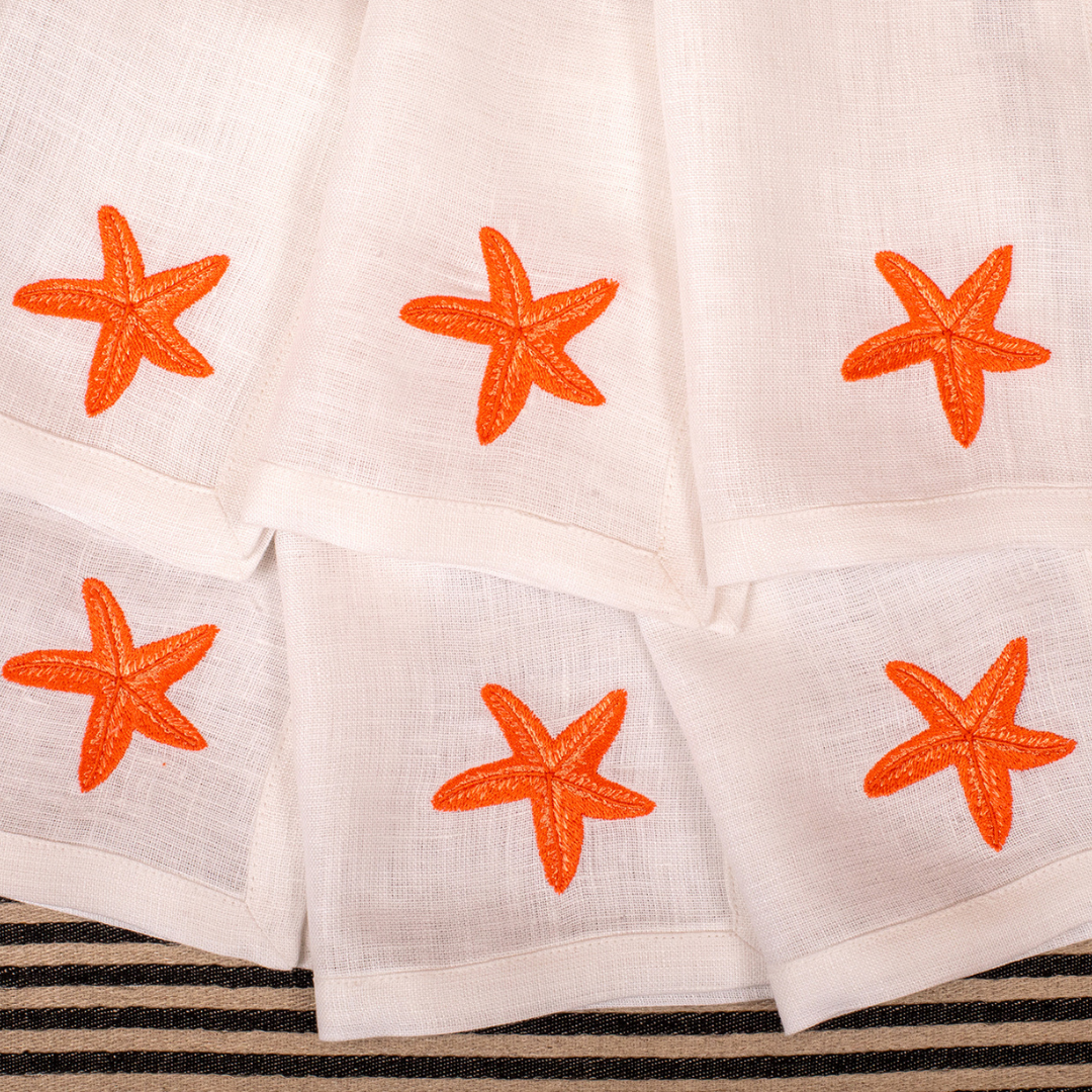 Embroidered Cocktail Napkins - Star
