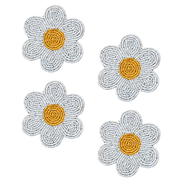 Beaded Daisy Bloom - Coasters
