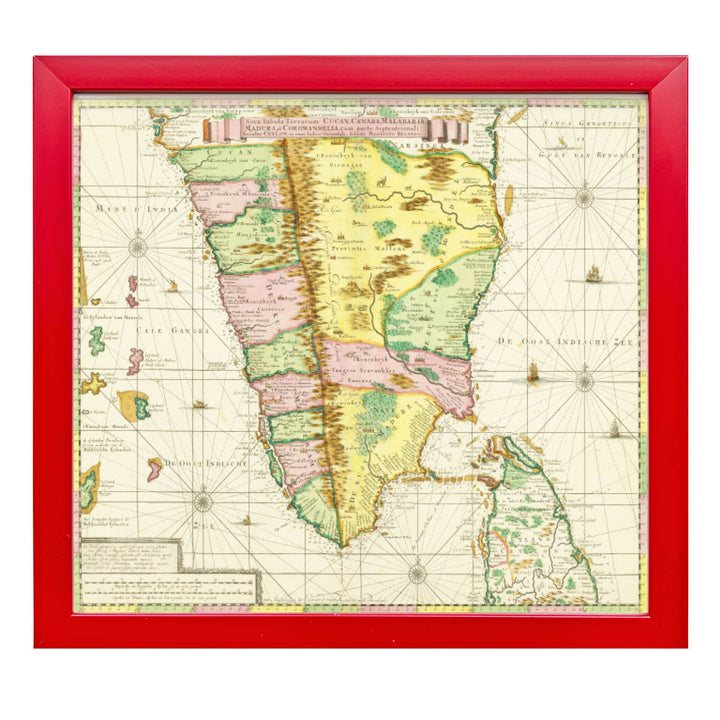 Map of South India Art Print