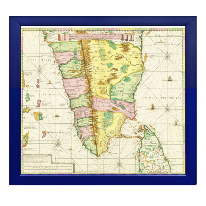 Map of South India Art Print