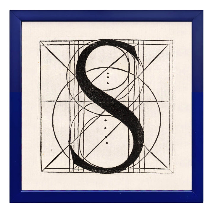 Architectural Letter S from De Divina Proportione by Leonardo da Vinci