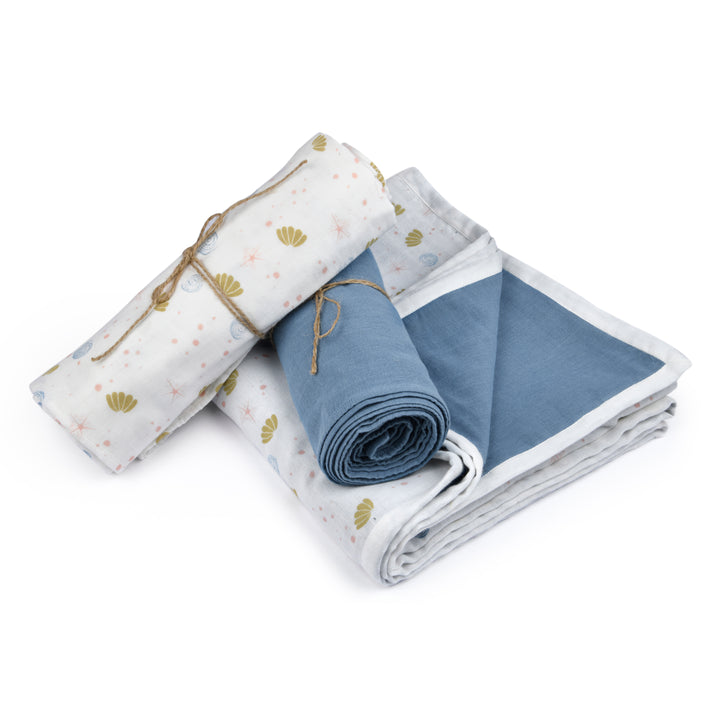 Sea of Dreams- Blanket & Swaddles (Set of 3)