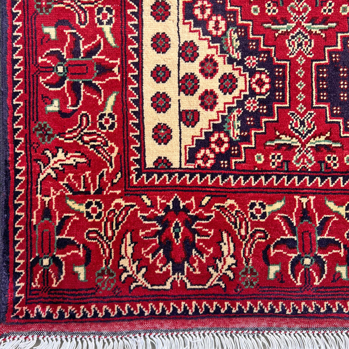Aatish Yusufi, one-of-a-kind Afghan rug — detail
