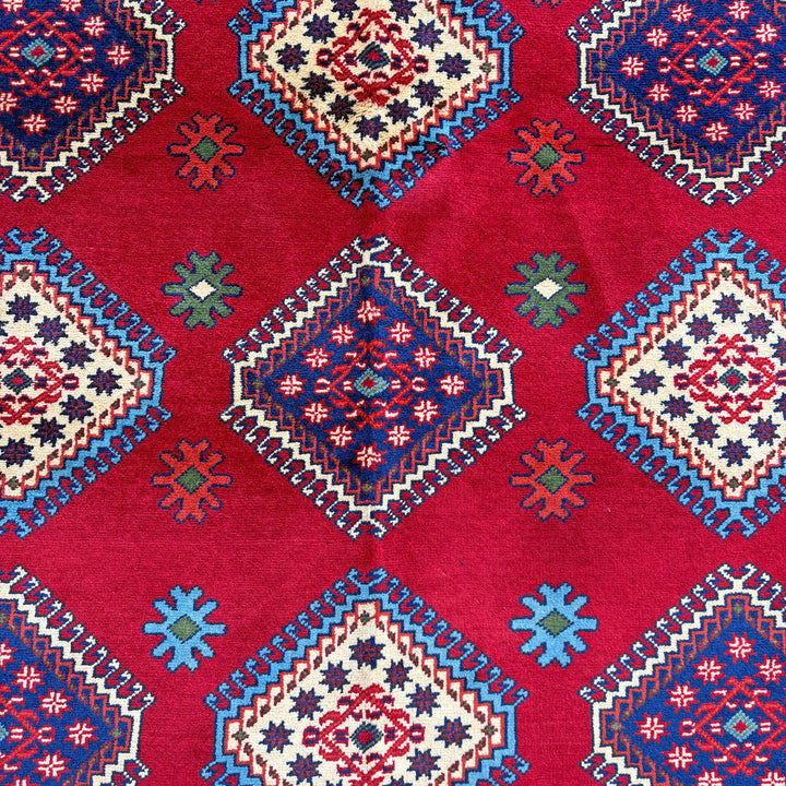 Yakut Chobrang, one-of-a-kind Afghan rug — additional view
