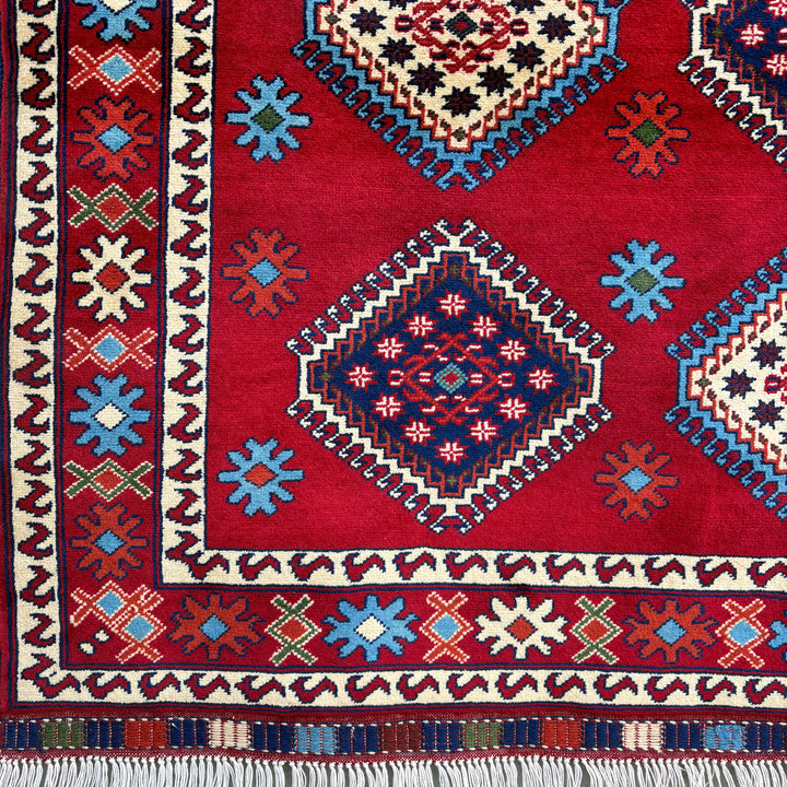 Yakut Chobrang, one-of-a-kind Afghan rug — pattern detail