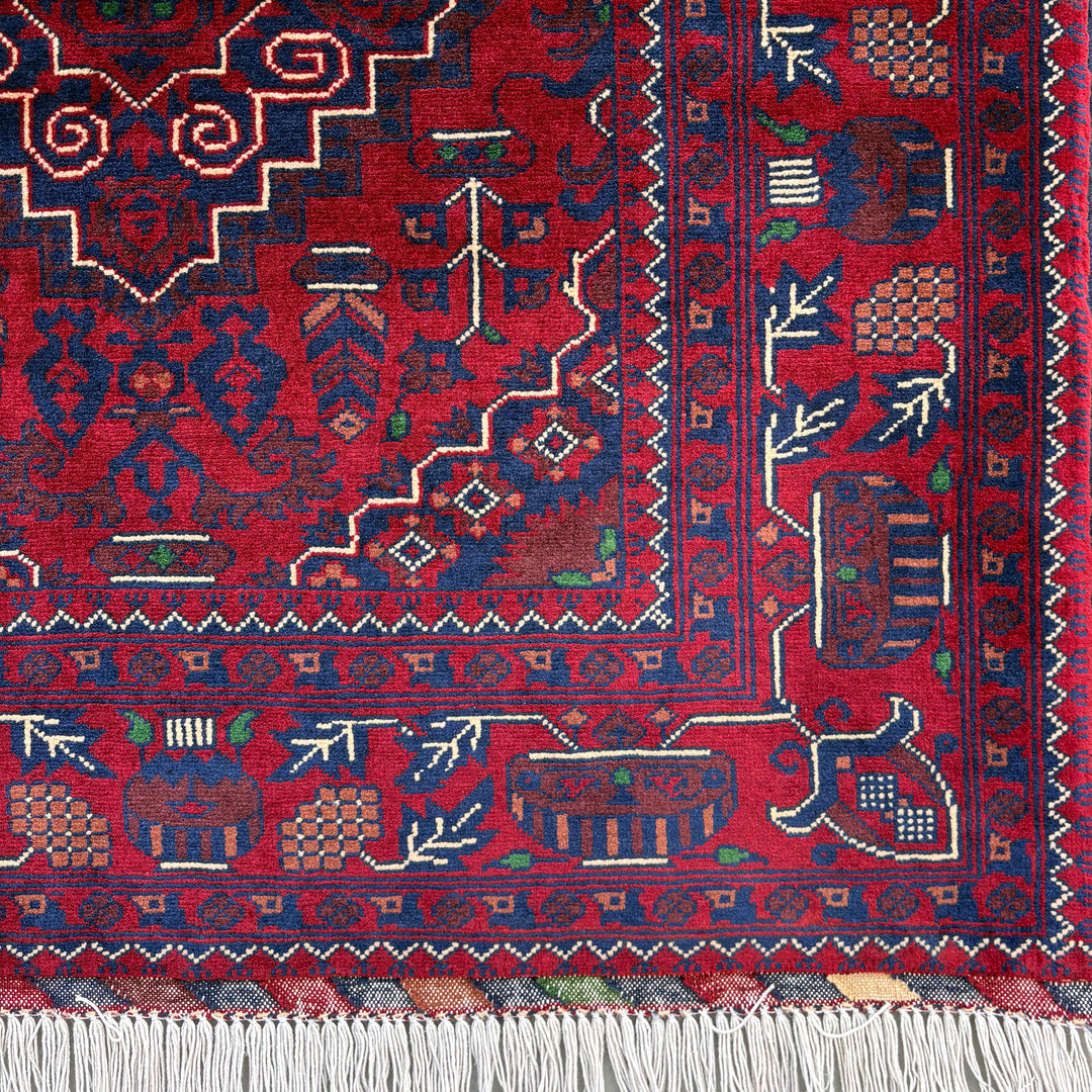 Seh Khal Mohammadi, one-of-a-kind Afghan rug — additional view
