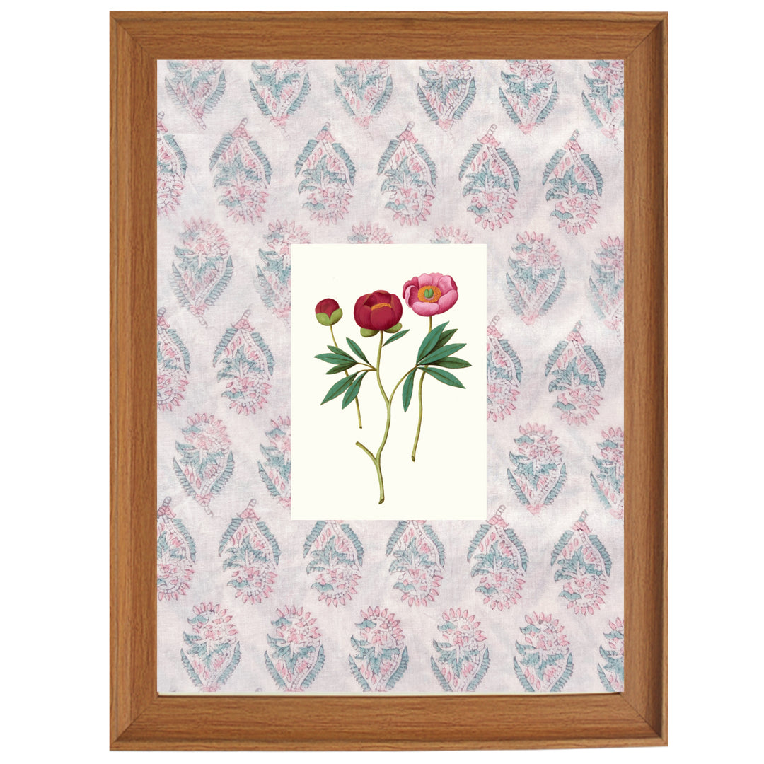 Petite Pink Peony Fabric Art Print