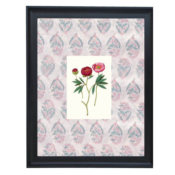 Petite Pink Peony Fabric Art Print