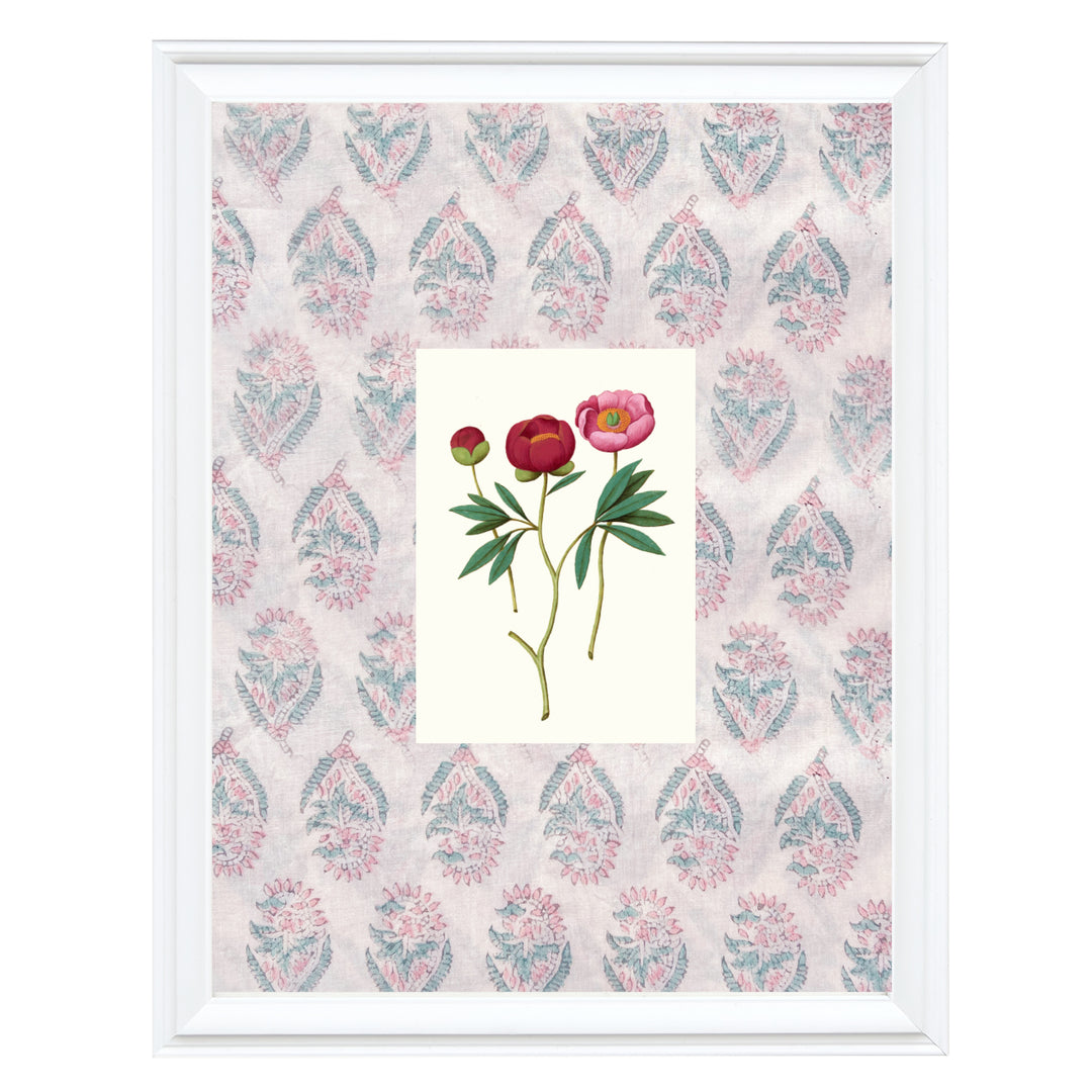 Petite Pink Peony Fabric Art Print