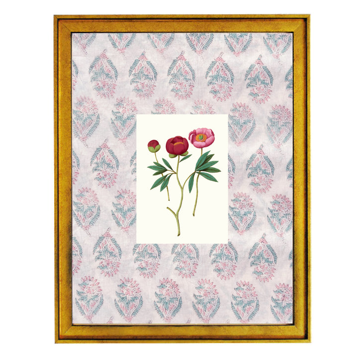 Petite Pink Peony Fabric Art Print