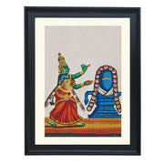 Parvati and a Shiva lingam Art Print