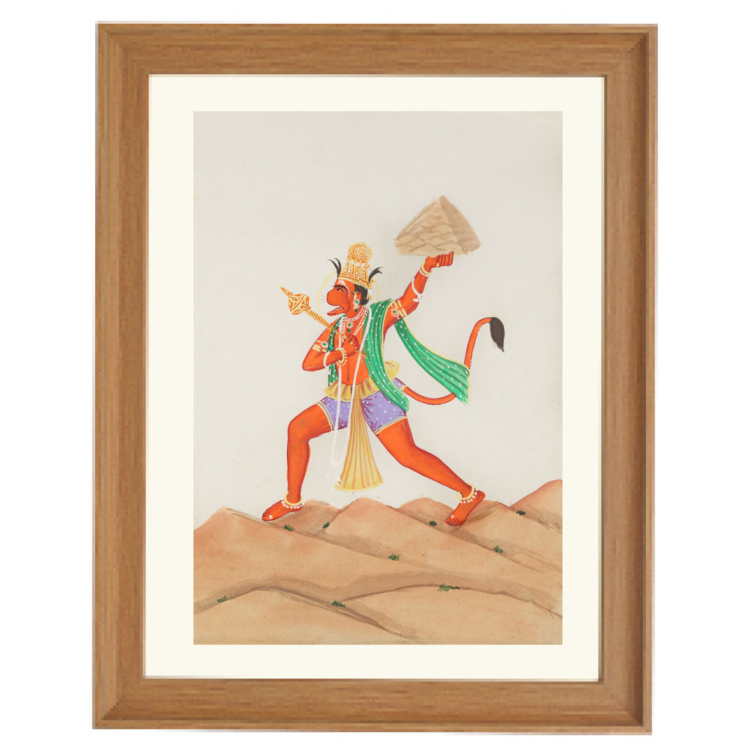 Lord Hanuman Gouche Art Print