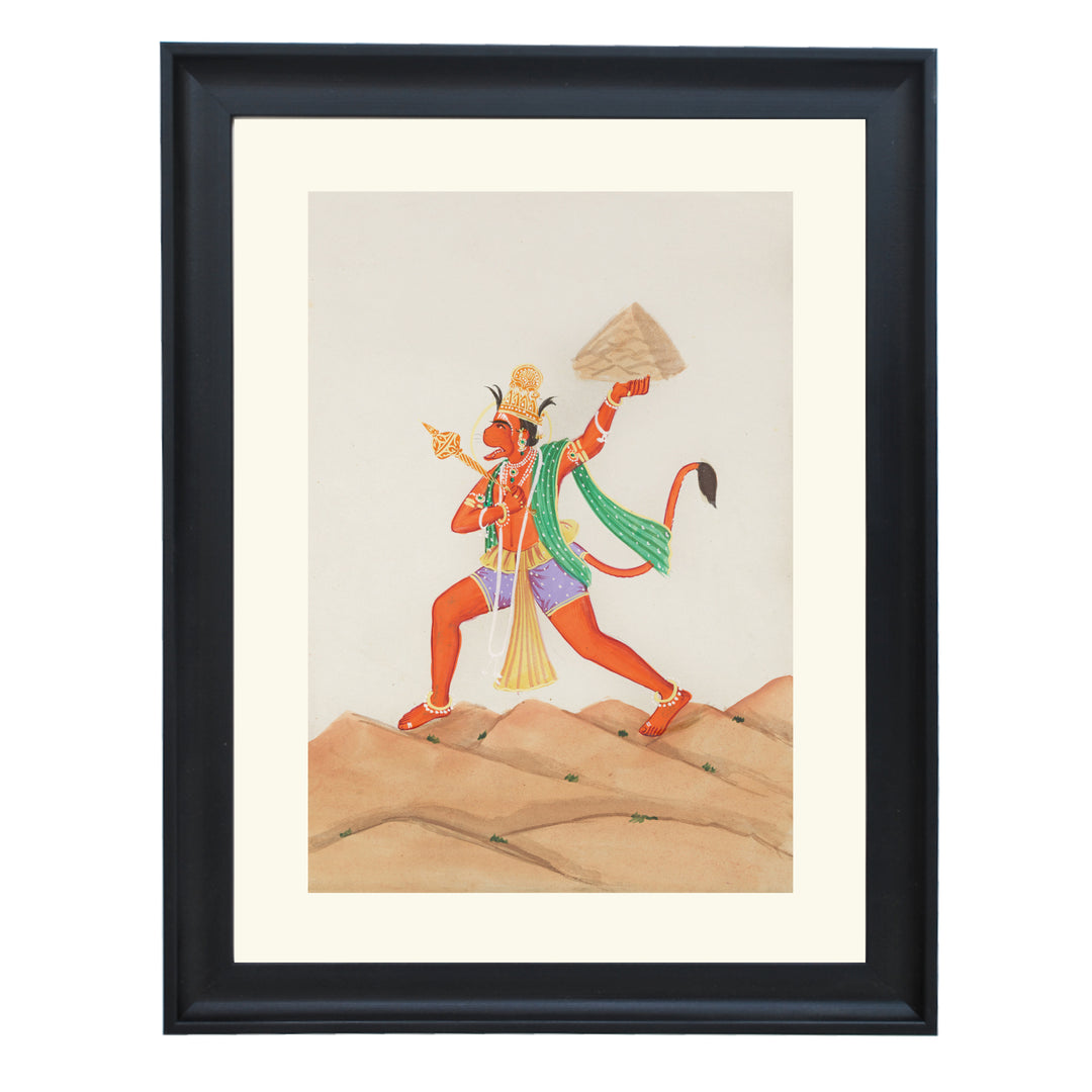 Lord Hanuman Gouche Art Print