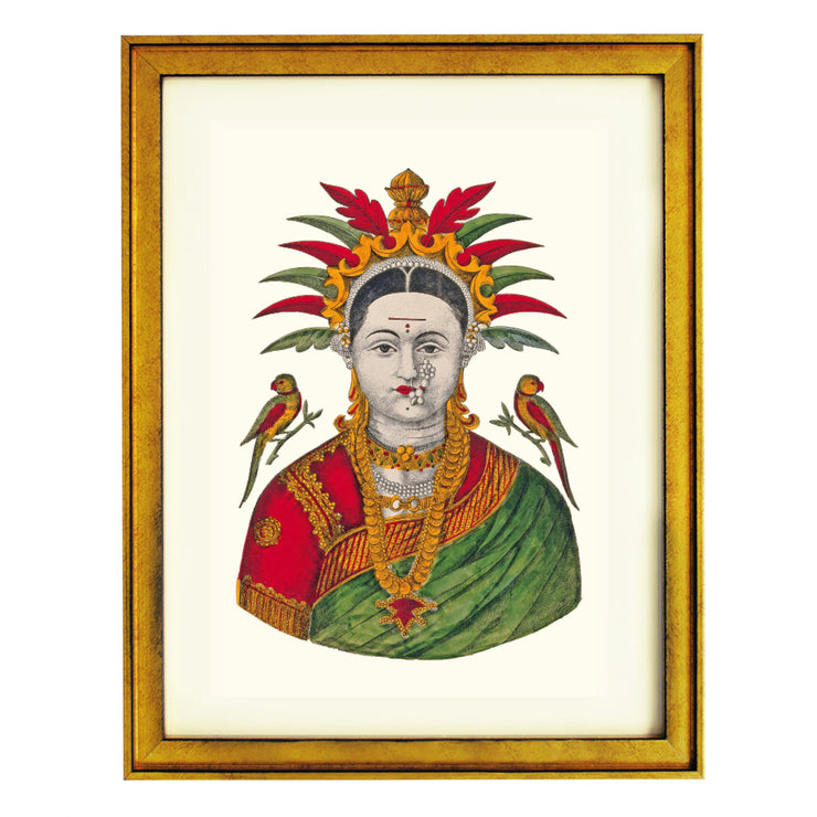 Jewelled Mahalakshmi by A.R. Raghunath Art Print