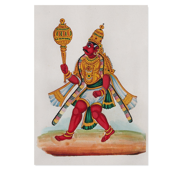 Bhima - A legendary warrior holding a mace Art Print