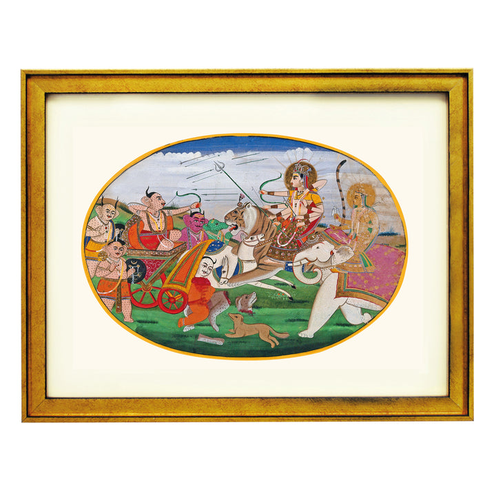 Goddess's Valour Durga's Battle Art Print