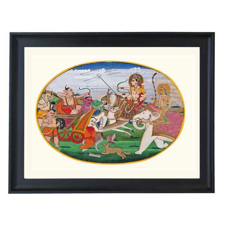 Goddess's Valour Durga's Battle Art Print
