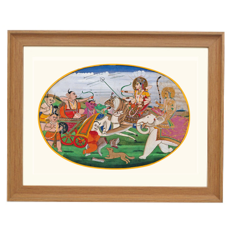 Goddess's Valour Durga's Battle Art Print