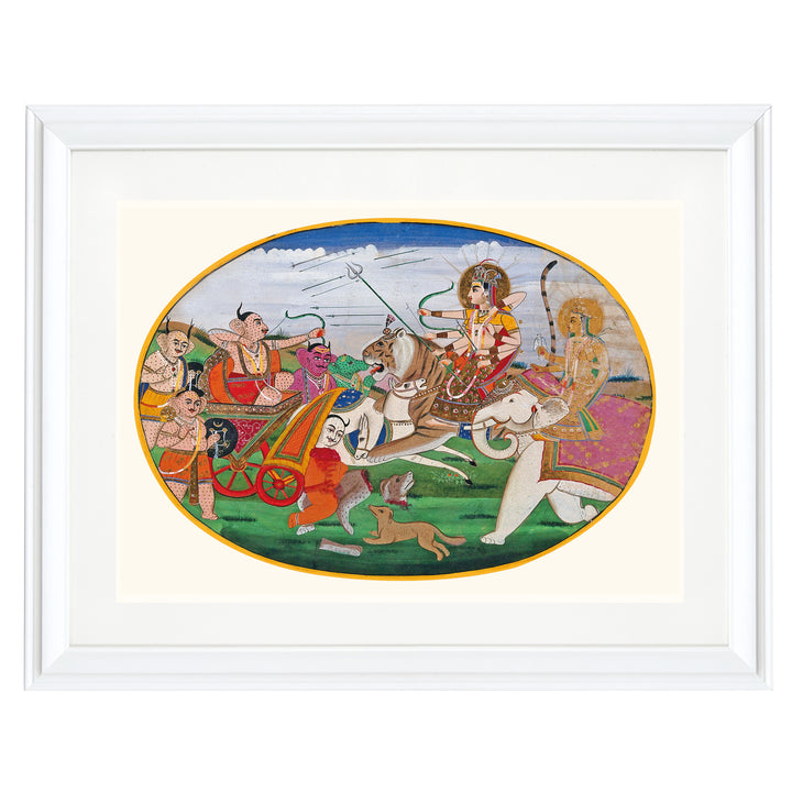 Goddess's Valour Durga's Battle Art Print