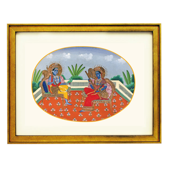 Shiva and Parvati Art Print