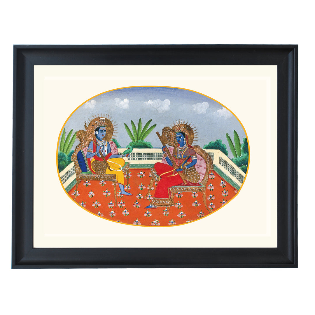 Shiva and Parvati Art Print