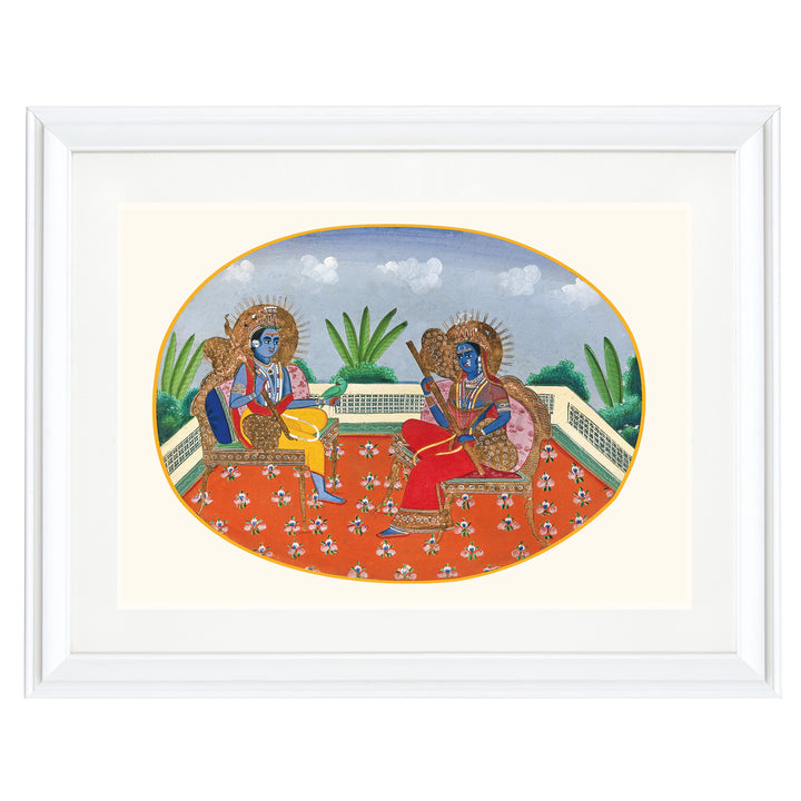 Shiva and Parvati Art Print