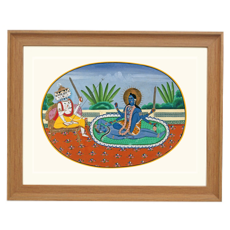 Sadashiva and Kali Art Print