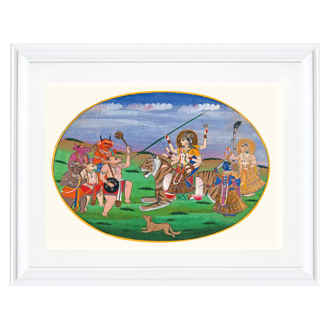 Triumphant Valor Devi Durga Art Print