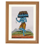 A rishi with seven heads standing on one foot Art Print