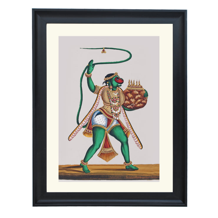 Lord Hanuman, the monkey god carrying a mountain Art Print