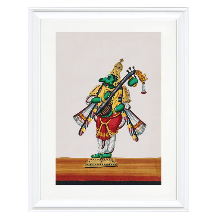 Tumburu, a mythical horse-headed musician playing a musical instrument (the veena) Art Print