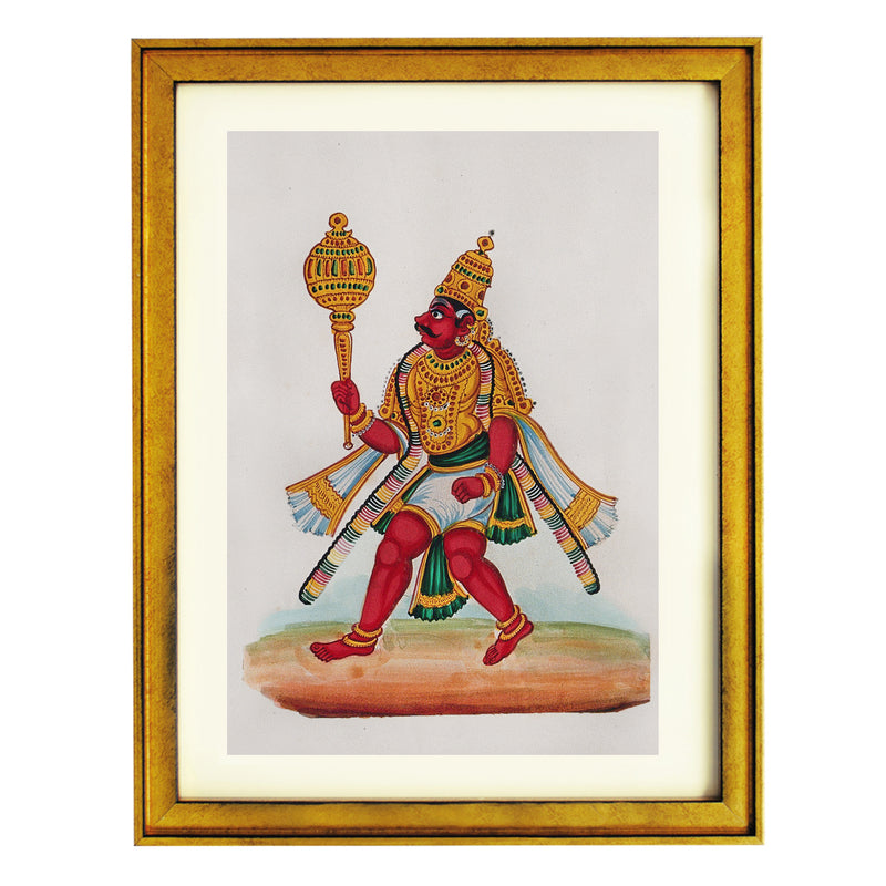 Bhima - A legendary warrior holding a mace Art Print