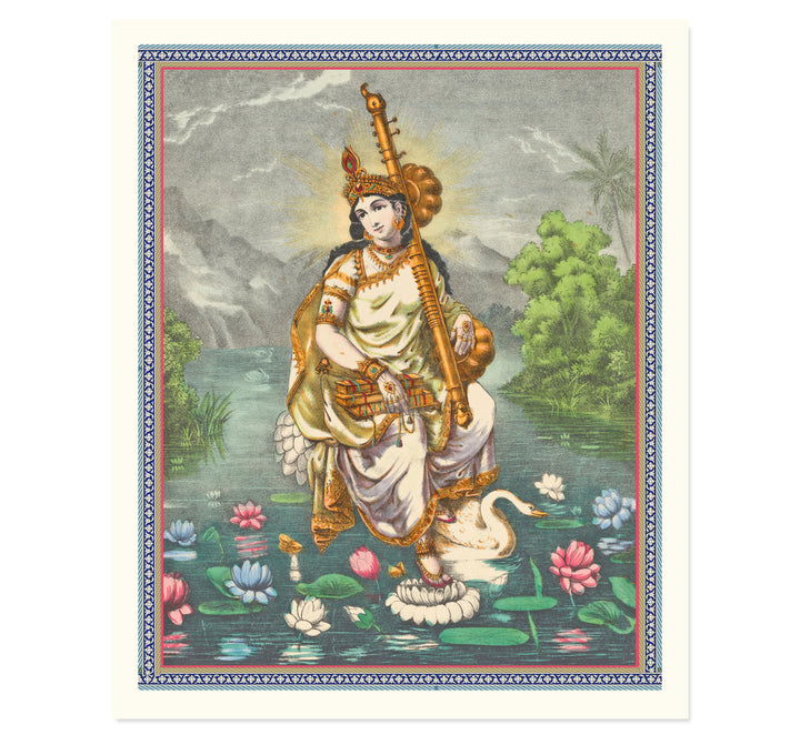 Goddess Sarasvati Art Print