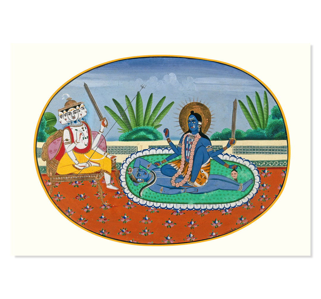 Sadashiva and Kali Art Print