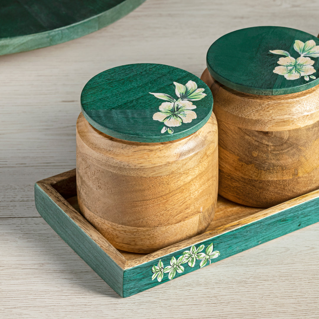 BRUNNERA - TRAY WITH IRIS JARS