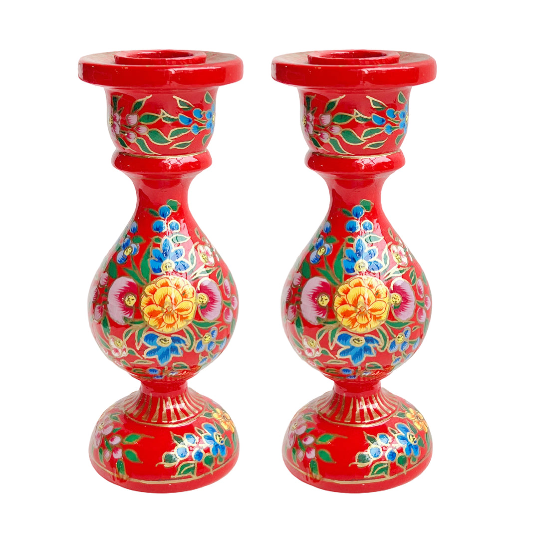 Kashmiri Hand Painted Candle Stand