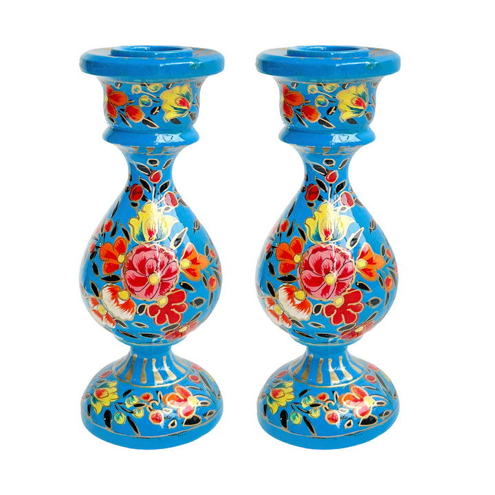 Kashmiri Hand Painted Candle Stand