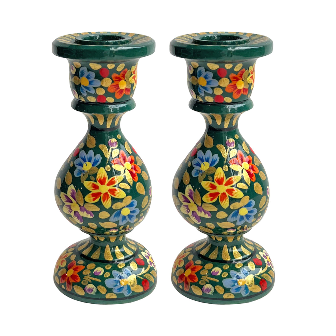 Kashmiri Hand Painted Candle Stand