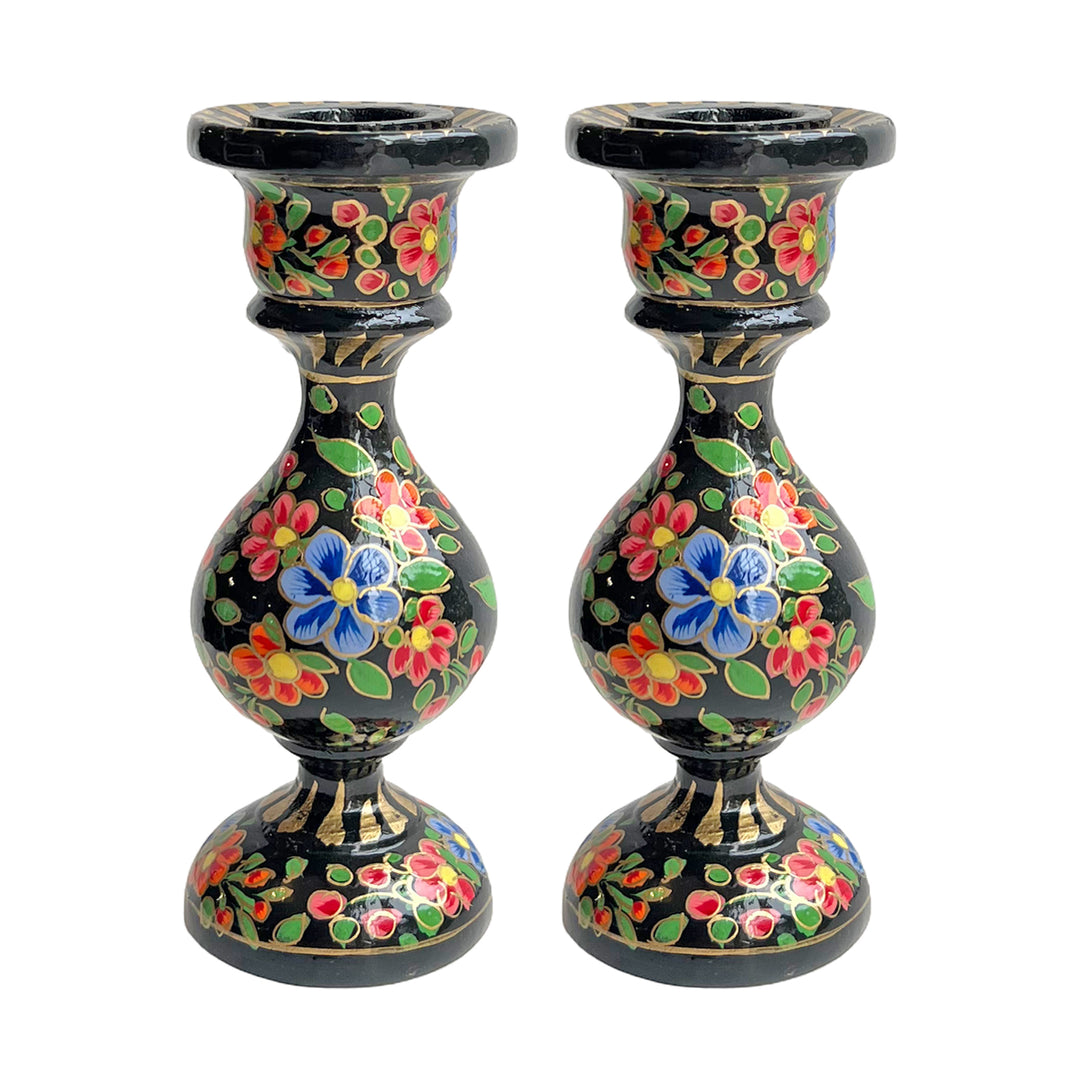 Kashmiri Hand Painted Candle Stand