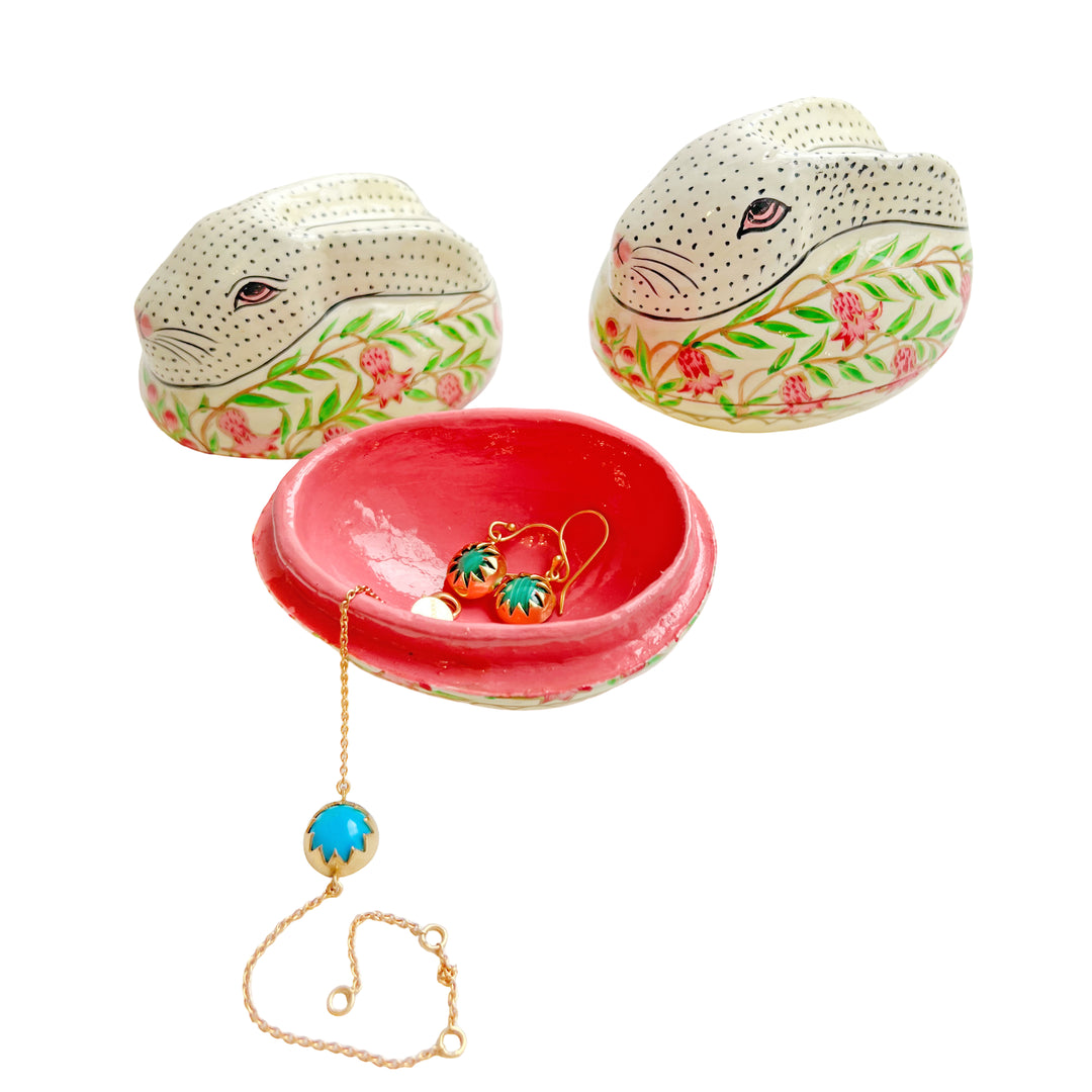 Kashmiri Hand-Painted Rabbit Box