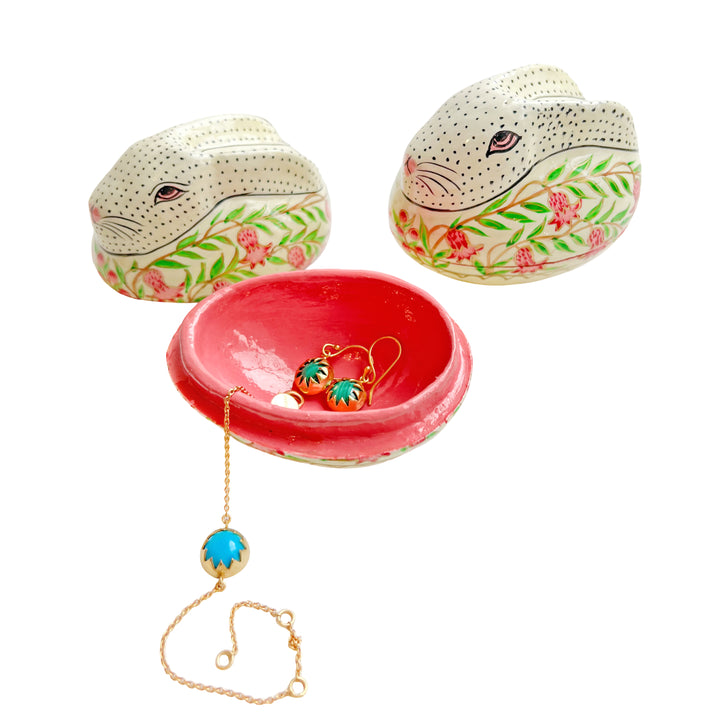 Kashmiri Hand-Painted Rabbit Box