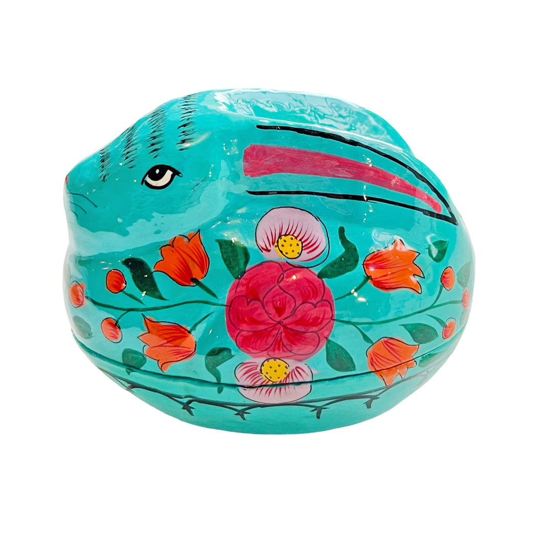 Kashmiri Hand-Painted Rabbit Box
