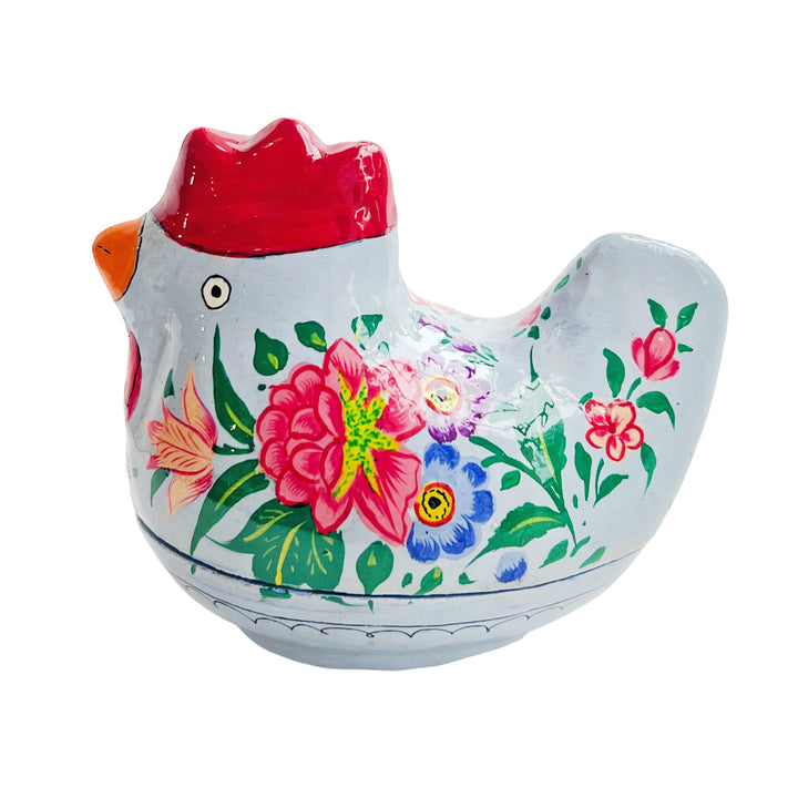 Kashmiri Hand-Painted Hen Box