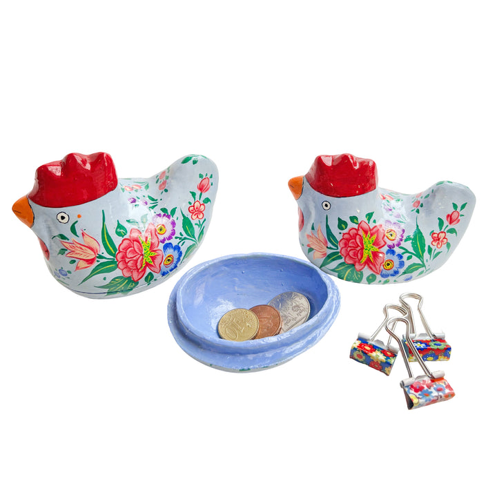 Kashmiri Hand-Painted Hen Box