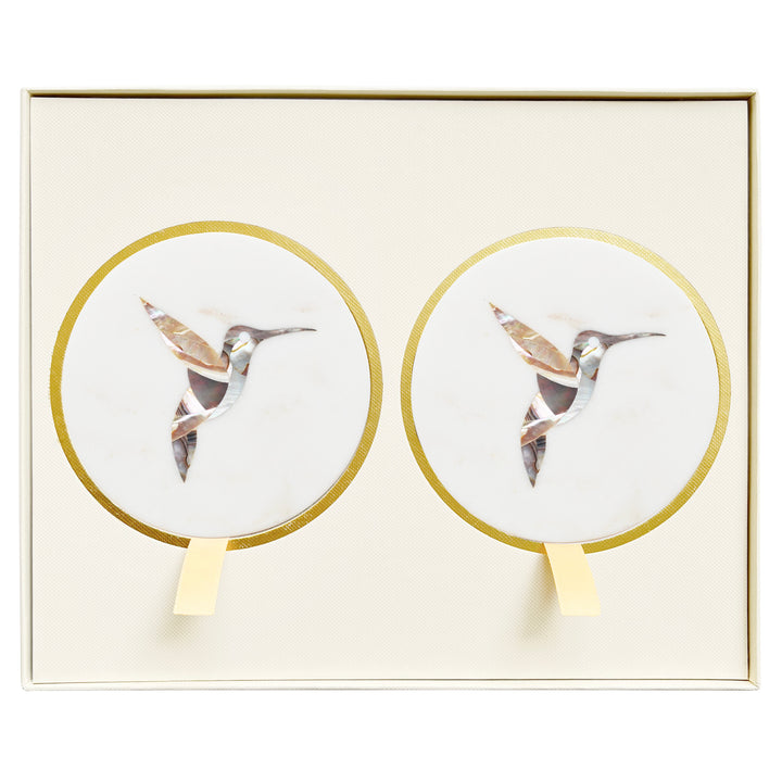 Marble Inlay Coasters Gift Set