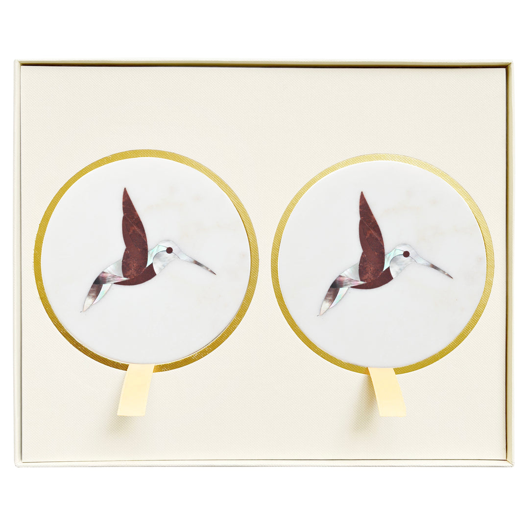 Marble Coasters Gift Set