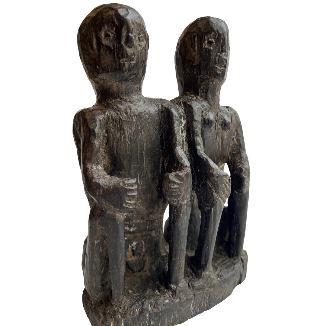 Twins of Heritage: Naga Tribal Carved Companions