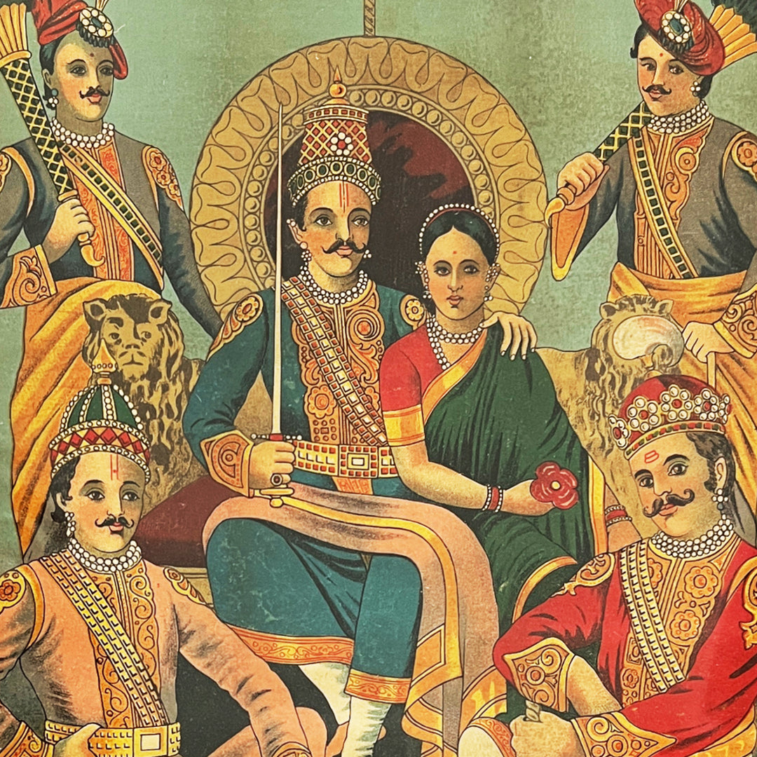 Pandava Sabha – Original Lithograph