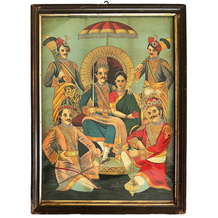 Pandava Sabha – Original Lithograph