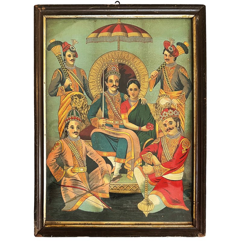 Pandava Sabha – Original Lithograph